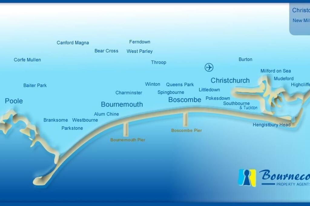 Bournecoast - Stylish Flat With Balcony - Sea Glimpses - 10 Min Walk To Beach - Parking - Wifi - Fm8405 Bournemouth Eksteriør bilde